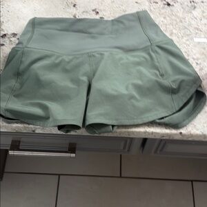 Lululemon 4 inch speed ups high rise sage Green Athletic Shorts